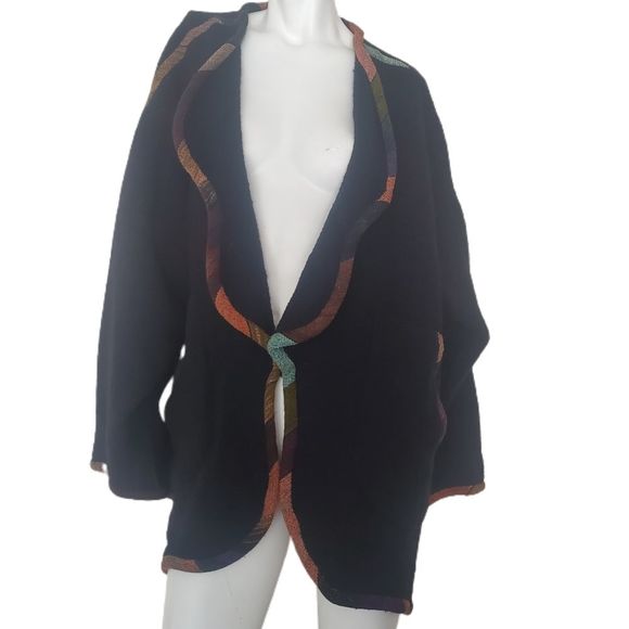 Candiss Cole Art to Wear Women's Open Front sweater - Picture 4 of 8